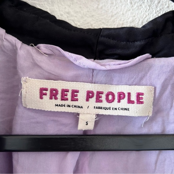 FREE PEOPLE Ella Sequin Duster Small Purple Black Relaxed Longline Dressy Party - Picture 8 of 16